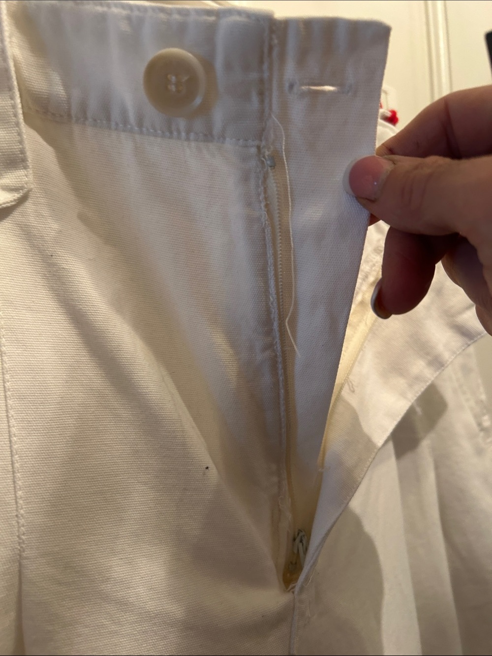 Zara NWT Wide Leg White Cotton Pants - Picture 7 of 11